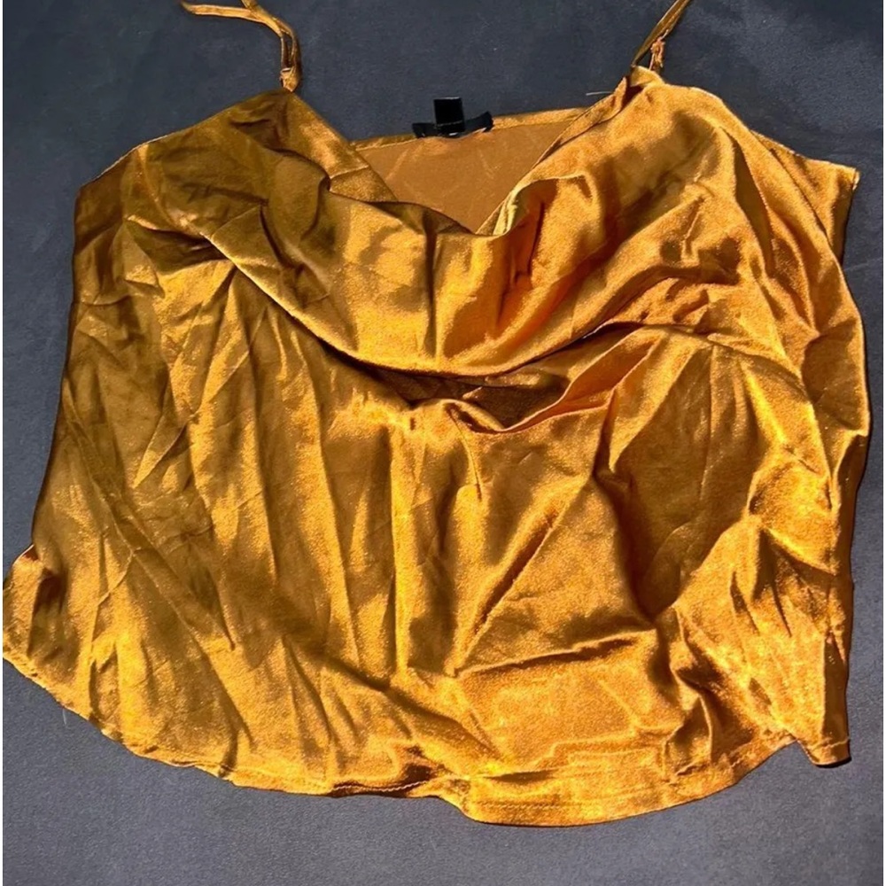 Orange Silk Tank Top